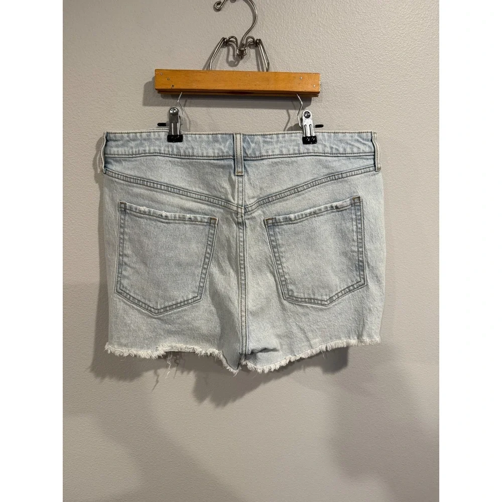 Old Navy OG Straight Cut-Off Shorts Womens 14 Blue Stretch Secret Smooth Pockets